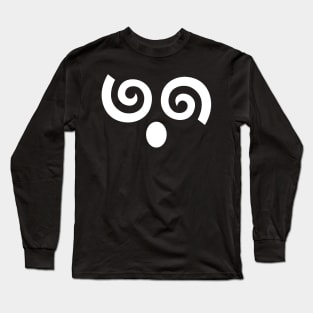 Spiral Dizzy Face - White Long Sleeve T-Shirt